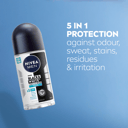 NIVEA MEN ANTIPERSPIRANT B&W INVISIBLE FRESH 48H ROLL ON 50ML thumbnail 6