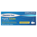 CHEMISTS OWN ASPIRIN 300MG 60 SOLUBLE TABLETS thumbnail 2
