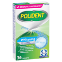 POLIDENT DENTURE CLEANSER WHITENING 36 TABLETS thumbnail 1