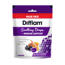 DIFFLAM SOOTHING DROPS + IMMUNE BLACK ELDERBERRY 42 LOZENGES thumbnail 1