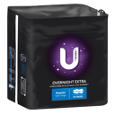 U BY KOTEX PADS EXTRA OVERNIGHT REGULAR WINGS 10 PACK thumbnail 1