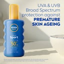 NIVEA ULTRA SPORT SUNSCREEN SPRAY SPF50+ 200ML thumbnail 3