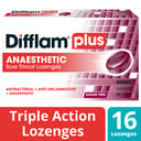 DIFFLAM PLUS ANAESTHETIC WILD BERRY THROAT 16 LOZENGES thumbnail 11