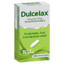 DULCOLAX CONSTIPATION RELIEF SUPPOSITORIES 10 PACK thumbnail 1