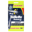 GILLETTE SENSOR 3 DISPOSABLE RAZORS 16 PACK thumbnail 1