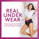 POISE 2-IN-1 PERIOD & INCONTINENCE UNDIES BLACK 12/14 thumbnail 7
