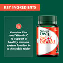 NATURES OWN ZINC + C CHEWABLE 60 TABLETS thumbnail 5