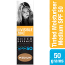 INVISIBLE ZINC SHEER DEFENCE TINTED MEDIUM SUNSCREEN SPF50+ 50G thumbnail 11