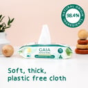 GAIA BABY WIPES NATURAL BIODEGRADABLE WATER + CERAMIDES 70 PACK thumbnail 5