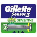GILLETTE SENSOR 3 SENSITIVE DISPOSABLE RAZORS 4 PACK thumbnail 1