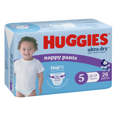 HUGGIES ULTRADRY NAPPY PANTS WALKER BOY 26 PACK