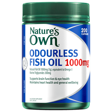 NATURES OWN ODOURLESS FISH OIL 1000MG 200 CAPSULES