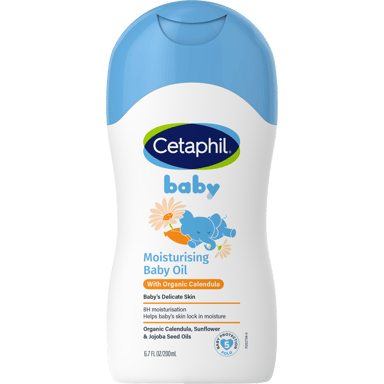CETAPHIL BABY MOISTURISING BABY OIL ORGANIC CALENDULA 200ML