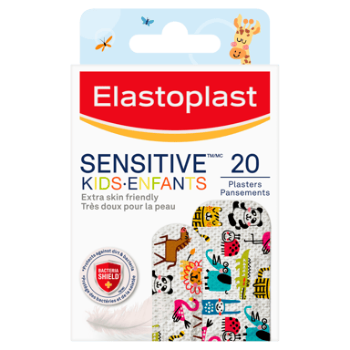 ELASTOPLAST KIDS SENSITIVE STRIPS ANIMALS 20 PACK