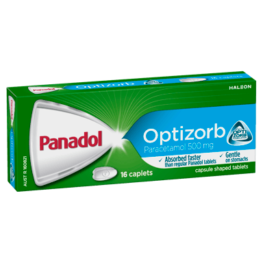 PANADOL OPTIZORB PARACETAMOL 500MG CAPLETS 16