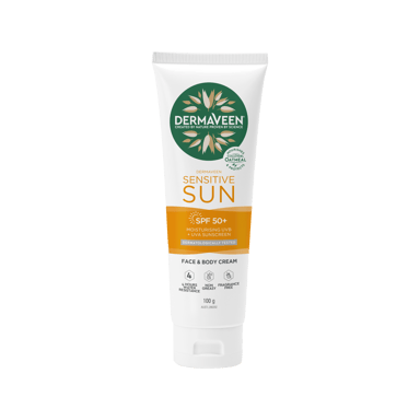 DERMAVEEN SENSITIVE SUN & BODY MOISTURISER SPF50+ 100G