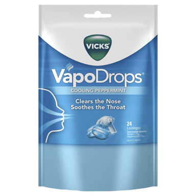 VICKS VAPODROPS COOLING PEPPERMINT 24 PACK