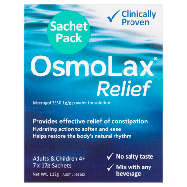 OSMOLAX RELIEF SACHETS 17G 7 PACK