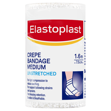 ELASTOPLAST CREPE MEDIUM WEIGHT BANDAGE 7.5CM X 1.6M