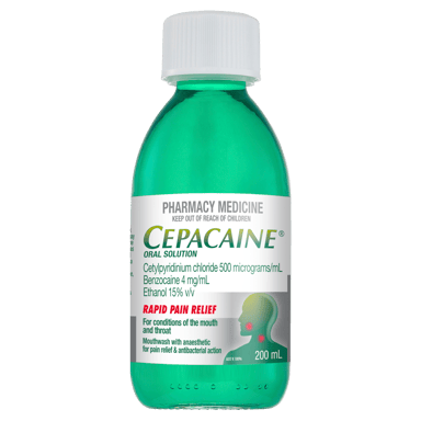 CEPACAINE ANTIBACTERIAL ORAL SOLUTION 200ML