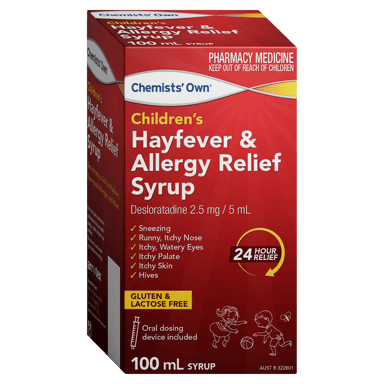CHEMISTS OWN HAYFEVER & ALLERGY RELIEF SYRUP 100ML