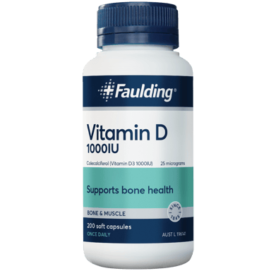 FAULDING VITAMIN D 1000IU 200 CAPSULES