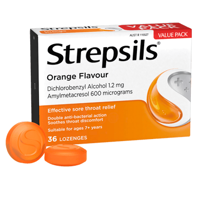 STREPSILS ORANGE 36 LOZENGES