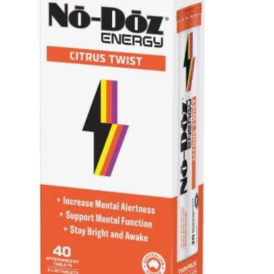 NO DOZ ENERGY CITRUS TWIST EFFERVESCENT 40 TABLETS