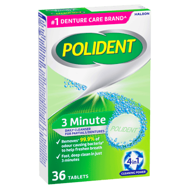 POLIDENT DENTURE CLEANSER FRESH ACTIVE 36 TABLETS
