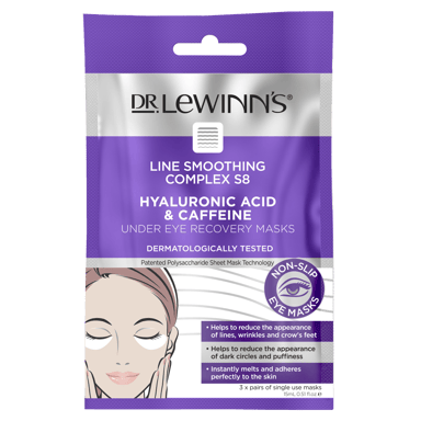 DR LEWINNS LSC HYALURONIC & CAFFIENE EYE RECOVERY MASK 3 PACK