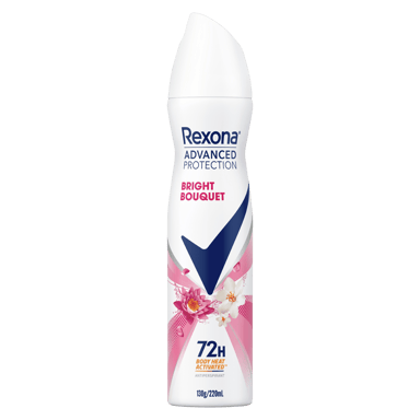 REXONA WOMEN ADVANCE PROTECT ANTIPERSPIRANT BRIGHT BOUQUET 72HR 220ML
