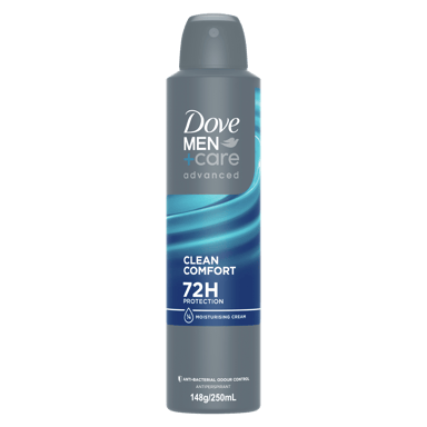 DOVE MEN ANTIPERSPIRANT ADVANCED CLEAN COMFORT 250ML