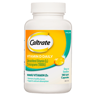 CALTRATE VITAMIN D DAILY 1000IU 180 CAPSULES