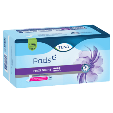TENA PADS MAXI NIGHT 6.5D 14 PACK