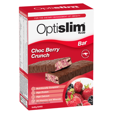 OPTISLIM VLCD BAR CHOC BERRY CRUNCH 60G 5 PACK