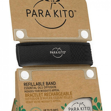 PARAKITO MOSQUITO PROTECT WRISTBRAND ADULT BLACK 1 PACK