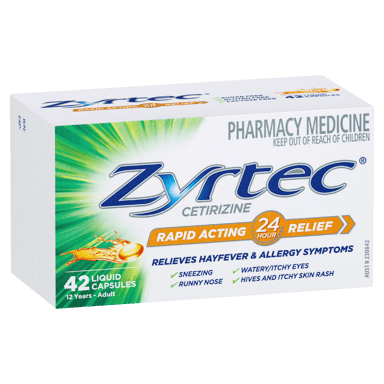 ZYRTEC LIQUID 42 CAPSULES