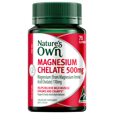 NATURES OWN MAGNESIUM CHELATE 500MG 75 TABLETS