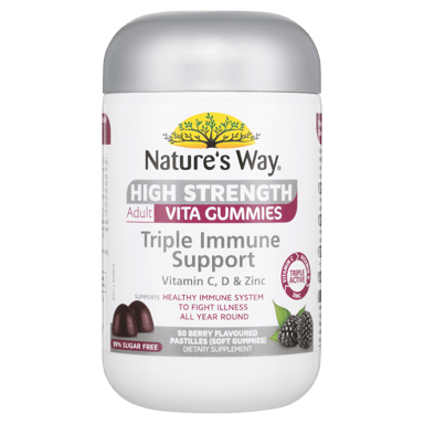 NATURES WAY ADULT VITA GUMMIES TRIPLE IMMUNE SUPPORT 50