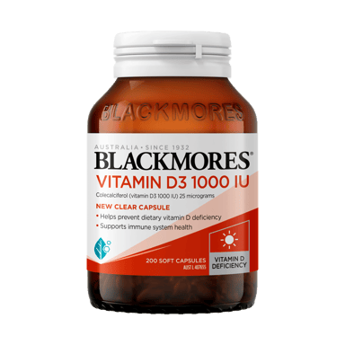 BLACKMORES VITAMIN D3 1000IU 200 CAPSULES