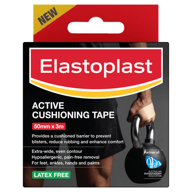 ELASTOPLAST ACTIVE CUSHIONING TAPE 50MM X 3M