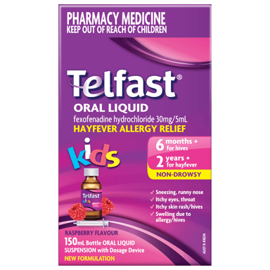 TELFAST KIDS LIQUID PARABEN FREE 150ML