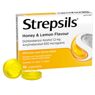 STREPSILS HONEY & LEMON 16 LOZENGES