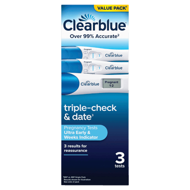 CLEARBLUE PREGNACY TEST TRIPLE CHECK 3 PACK