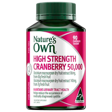 NATURES OWN HIGH STRENGTH CRANBERRY 50000MG 90 CAPSULES
