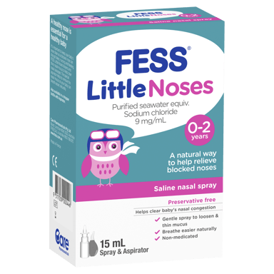 FESS LITTLE NOSES SALINE SPRAY + ASPIRATOR 15ML