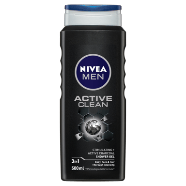 NIVEA MEN SHOWER GEL ACTIVE CLEAN 500ML