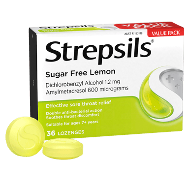 STREPSILS LEMON SUGAR FREE 16 LOZENGES