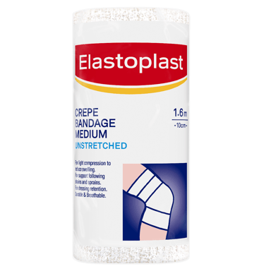 ELASTOPLAST CREPE MEDIUM WEIGHT BANDAGE 10CM X 1.6M
