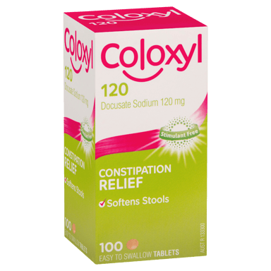 COLOXYL CONSTIPATION RELIEF 120MG 100 TABLETS